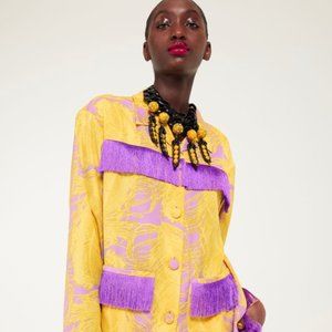 Iris Apfel x H&M Limited Edition Oversized Fringed Shacket